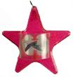 Star spinner or twinkler. Irridescent pink with glitter.